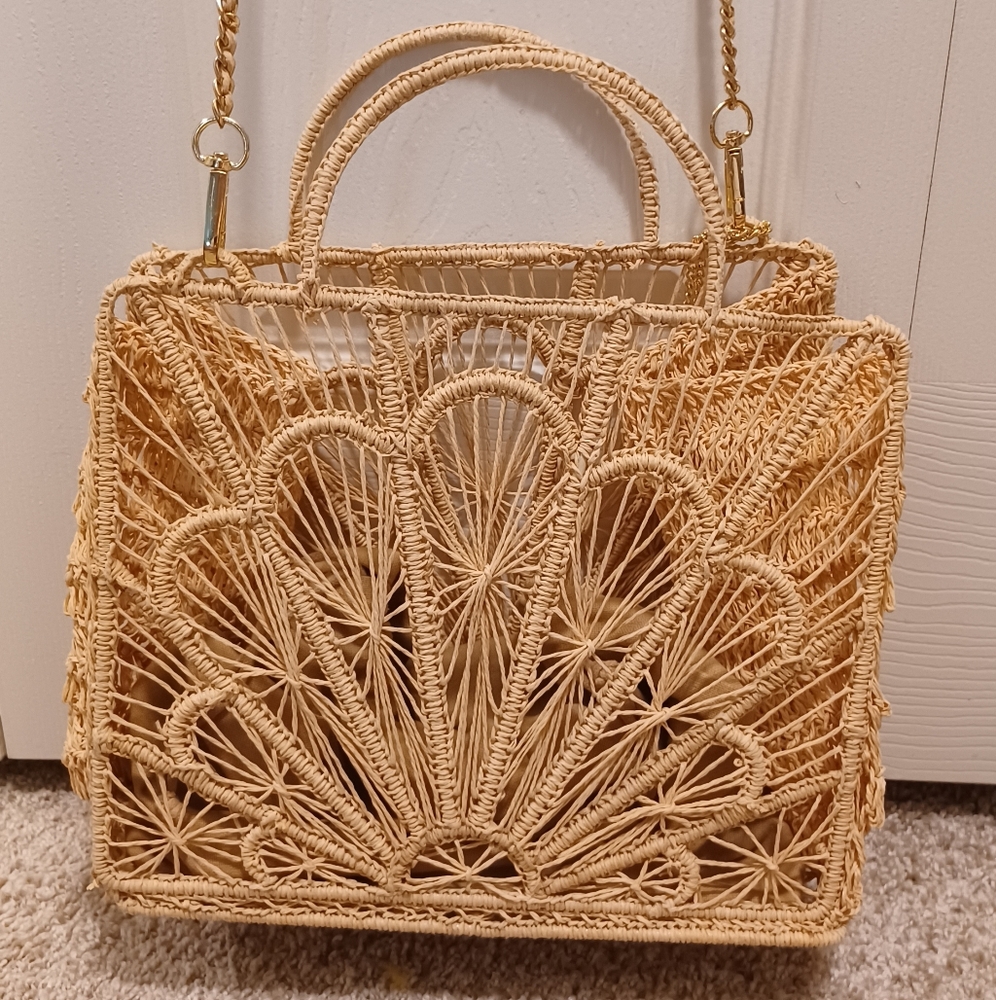 Rattan Woven Handbag Purse